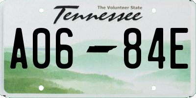 TN license plate A0684E