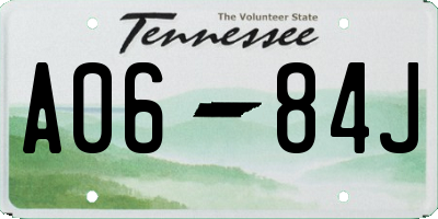 TN license plate A0684J