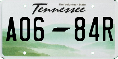TN license plate A0684R