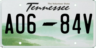 TN license plate A0684V