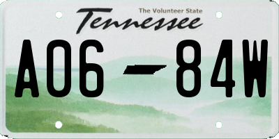 TN license plate A0684W