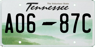 TN license plate A0687C