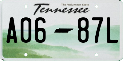 TN license plate A0687L