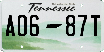 TN license plate A0687T
