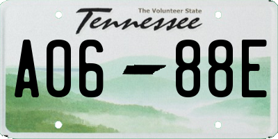 TN license plate A0688E