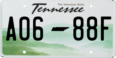 TN license plate A0688F