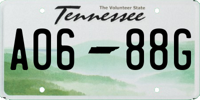 TN license plate A0688G