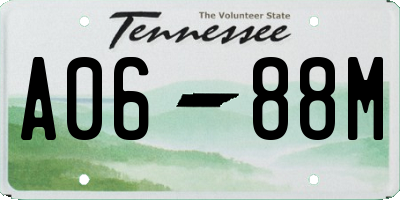 TN license plate A0688M