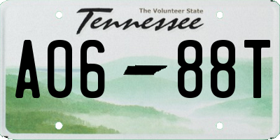 TN license plate A0688T