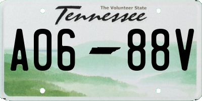 TN license plate A0688V