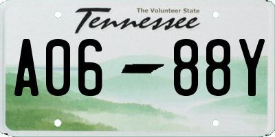 TN license plate A0688Y