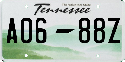 TN license plate A0688Z