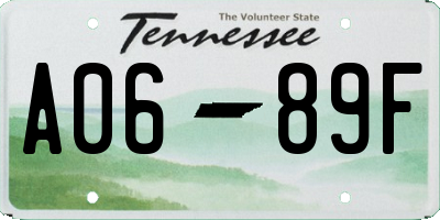 TN license plate A0689F