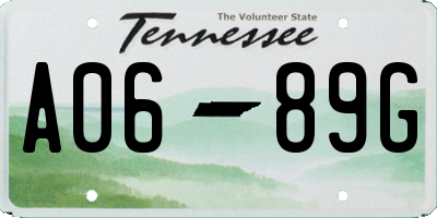 TN license plate A0689G