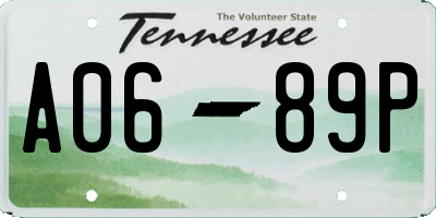 TN license plate A0689P