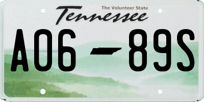 TN license plate A0689S