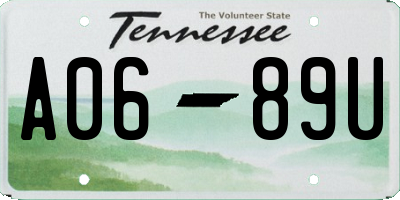 TN license plate A0689U