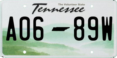 TN license plate A0689W
