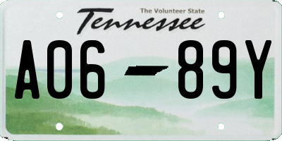 TN license plate A0689Y