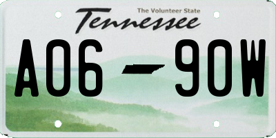 TN license plate A0690W