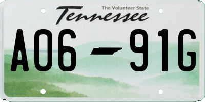 TN license plate A0691G
