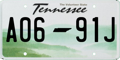 TN license plate A0691J
