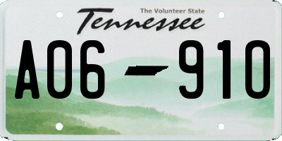 TN license plate A0691O