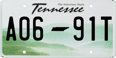 TN license plate A0691T