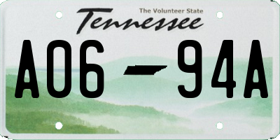 TN license plate A0694A