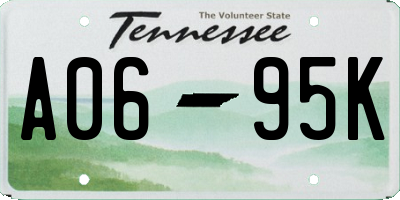 TN license plate A0695K