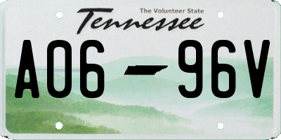 TN license plate A0696V