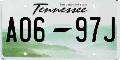 TN license plate A0697J