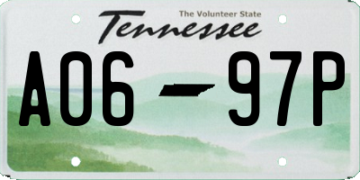 TN license plate A0697P
