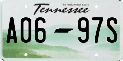 TN license plate A0697S