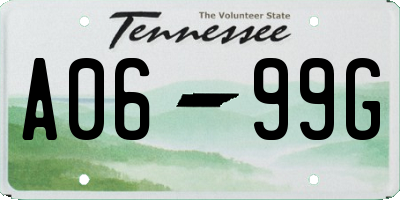 TN license plate A0699G