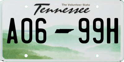 TN license plate A0699H