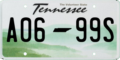 TN license plate A0699S