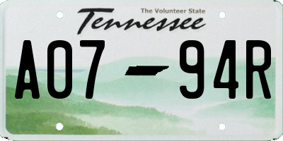 TN license plate A0794R