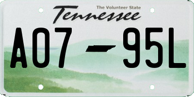 TN license plate A0795L