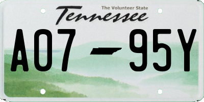 TN license plate A0795Y