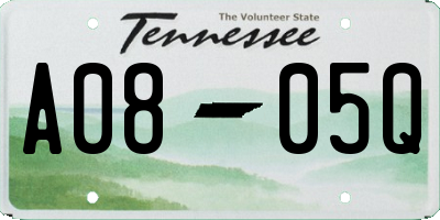 TN license plate A0805Q