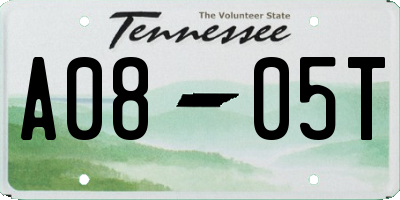TN license plate A0805T