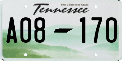 TN license plate A0817O