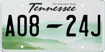 TN license plate A0824J