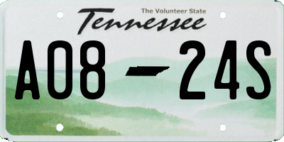TN license plate A0824S