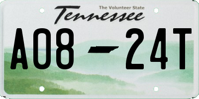 TN license plate A0824T