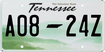 TN license plate A0824Z