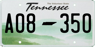 TN license plate A0835O