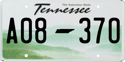 TN license plate A0837O