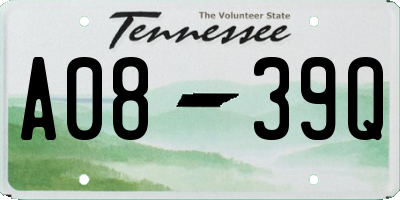 TN license plate A0839Q